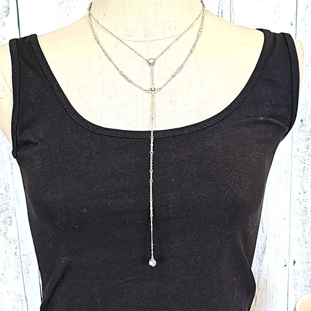 Kendra Scott Kyocera Small White Opal Double drop Necklace